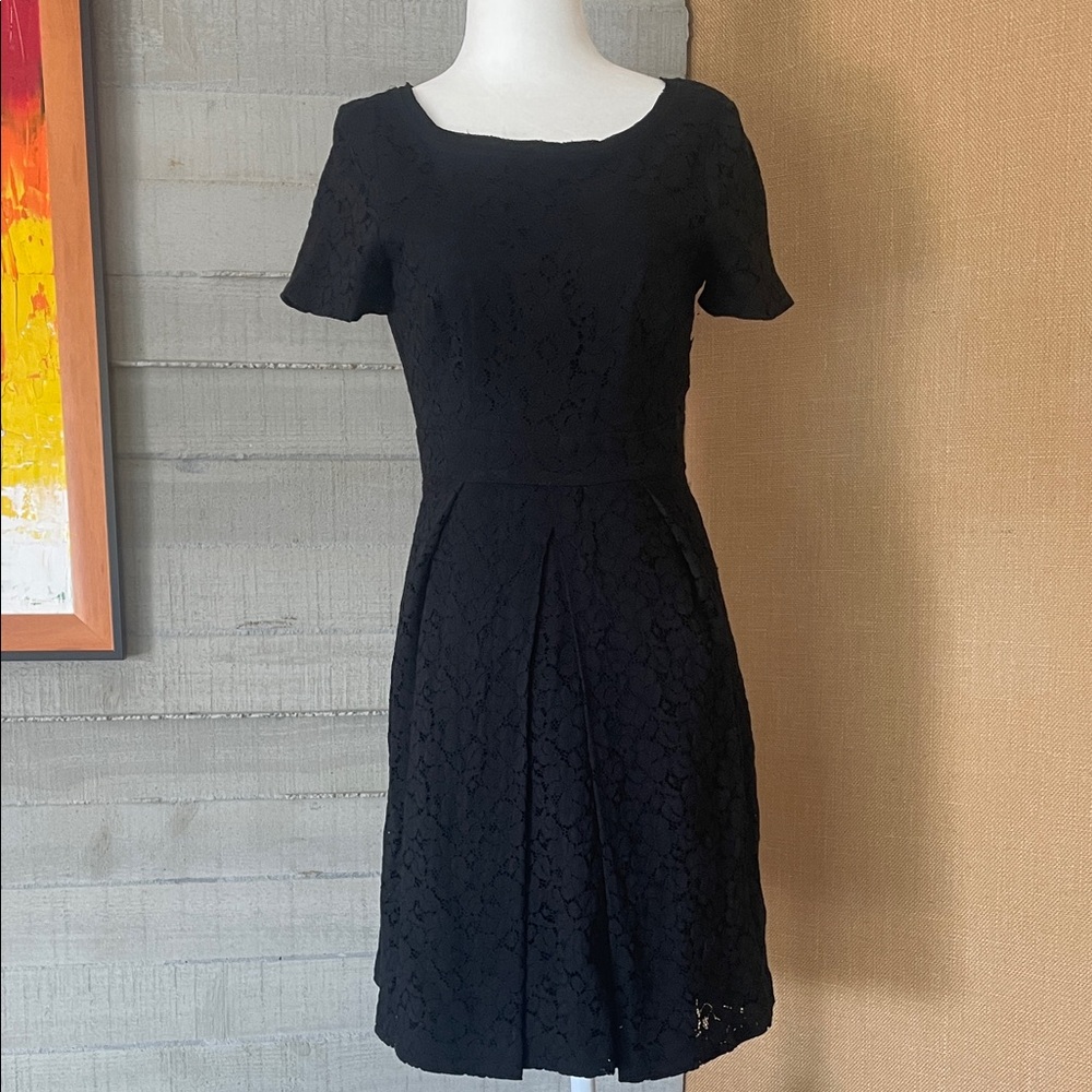 Classic Black Lace Fit-and-Flare Dress